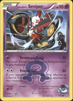 2x (pok-DC-009) Team Aqua's Seviper Common Pokemon Double Crisis Card #9 - Image 1