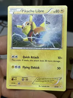 Pikachu Libre 30/30 XY Trainer Kit 2016 Holo Rare Pokemon Card TCG - Image 5