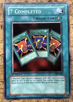 YU-GI-OH! 1ST EDITION 7 COMPLETED PSV-004 NM-MT CARD - Image 1