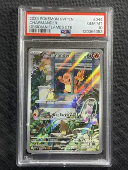 Pokemon Card PSA 10 GEM MT Charmander Obsidian Flames ETB S&V Promo 2023 #044 - Image 1