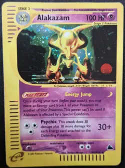 Alakazam Skyridge RARE Holo Pokemon Card Played Vintage 2003 H1/H32 - Image 1