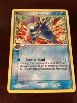 Bagon 43/101 EX Dragon Frontiers - Common Pokemon Card - NM/Mint - Image 1