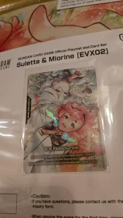 GUNDAM CARD GAME Official Playmat & Card Set Suletta & Miorine (sealed) - Image 2