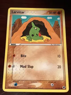 Pokemon Card Larvitar (EX Dragon Frontiers) 51/101 Common TCG!!! - Image 1