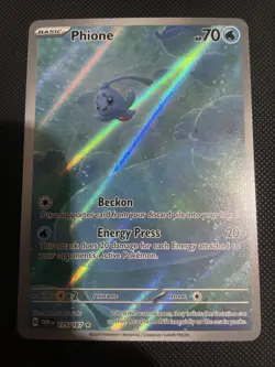 Phione Holo Illustration Rare Pokemon TCG Card Twilight Masquerade 175/167 - Image 1