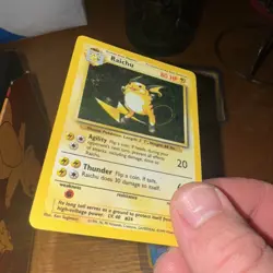 Pokemon TCG Base Set Raichu Holo Card 14/102 Unlimited Holo Rare - Image 2