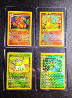 Vintage Pokemon Vending Machine Sticker Cards Base Set Holofoil Lot 4 WOTC - Image 1