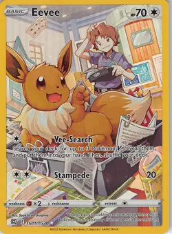 Eevee TG11/TG30 Holo Brilliant Stars Trainer Gallery Pokemon NM - Image 1