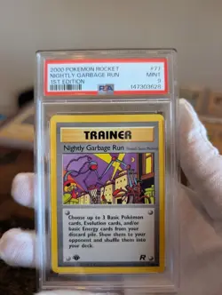 2000 Pokemon Team Rocket 1st Edition Nightly Garbage Run #77/82 PSA 9 - Image 1