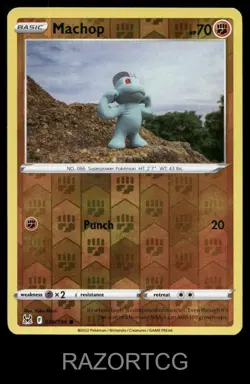 MACHOP 086/196 C LOST ORIGIN POKEMON REVERSE HOLO NM/M - Image 1