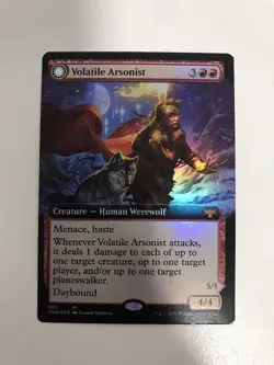 Volatile Arsonist / Dire-Strain Anarchist Foil Borderless MTG Magic Card NM VOW - Image 1