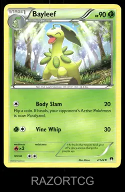 BAYLEEF 2/122 UC BREAKPOINT POKEMON NM/M - Image 2