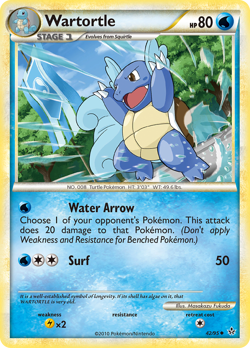 WARTORTLE 42/95 UC HGSS UNLEASHED POKEMON LP - Image 1