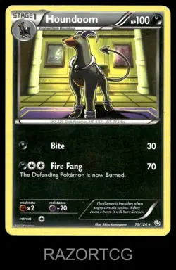 HOUNDOOM 75/124 R DRAGONS EXALTED POKEMON LP - Image 2