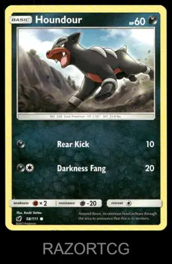 HOUNDOUR 58/111 C CRIMSON INVASION POKEMON LP - Image 1