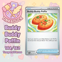 Buddy-Buddy Poffin 144/162 Pokemon Temporal Forces Near Mint English - US Seller - Image 1