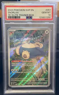 POKEMON - SNORLAX - 2023 BLACK STAR PROMO 151 ELITE TRAINER BOX - PSA 10 - Image 1
