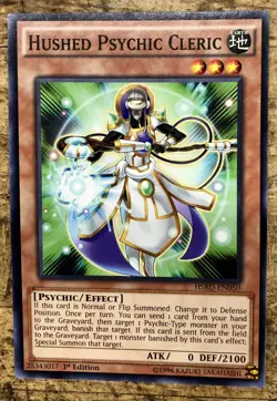 Yu-Gi-Oh Hushed Psychic Cleric HSRD-EN050 1st Edition Common NM - Image 1