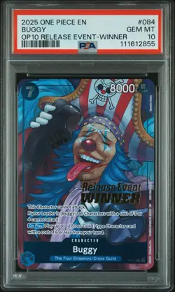 2025 Buggy P-084 Release Event Winner Promo One Piece PSA 10 - Image 1