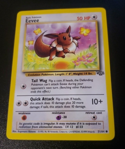 Eevee Pokemon Jungle TCG Card 51/64 Vintage 1999 Wizards - Image 1