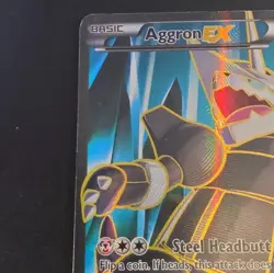 Aggron EX Full Art Holo Card 153/160 XY-Primal Clash LP - Image 3