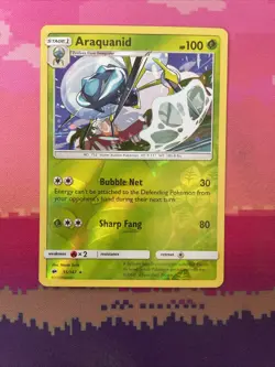 Pokemon Card Araquanid Burning Shadows Reverse Holo Rare 15/147 Near Mint - Image 1