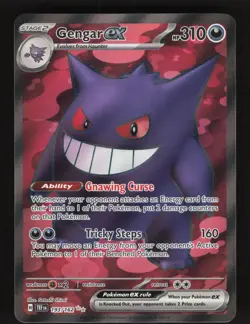 Gengar EX 193/162 Pokemon Temporal Forces Ultra Rare Holo Full Art Card - Image 1