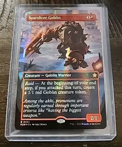Searslicer Goblin (Borderless) (Mana Foil) Foundations Foil - Mint - Unplayed - Image 1