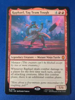 1x Raphael, Tag Team Tough, TMNT Commander, Magic MTG NM #TTM - Image 1