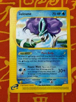 POKEMON TCG SUICUNE 37/147 NON HOLO RARE EXCELLENT AQUAPOLIS - Image 1
