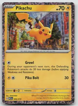 Pikachu 006/015 McDonald's Collection 2023 Pokemon Holo LP - Image 1