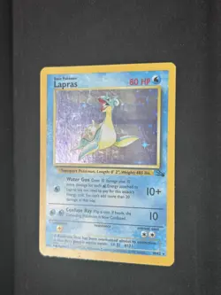 Pokemon Lapras 10/62 Holo Fossil Unlimited WOTC 1999 LP Vintage Holo Rare - Image 3