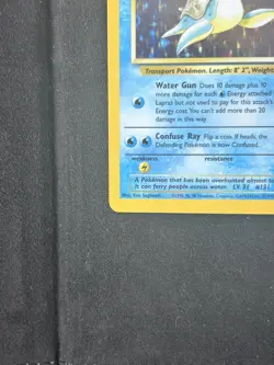 Pokemon Lapras 10/62 Holo Fossil Unlimited WOTC 1999 LP Vintage Holo Rare - Image 4