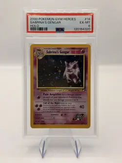 Pokemon 2000 Gym Heroes Holo #14 Sabrina's Gengar PSA 6 - Image 1