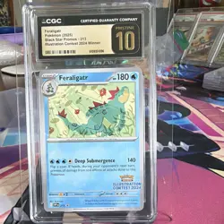 The Pokemon Company Feraligatr Promo SV 213 Illus Contest 2024 CGC Pristine 10 - Image 1