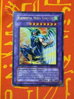 YUGIOH ELEMENTAL HERO TEMPEST ULTRA RARE 1ST EDITION EXC EEN-EN034 - Image 1
