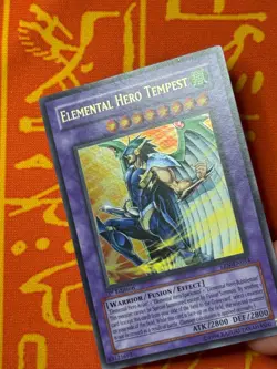 YUGIOH ELEMENTAL HERO TEMPEST ULTRA RARE 1ST EDITION EXC EEN-EN034 - Image 3