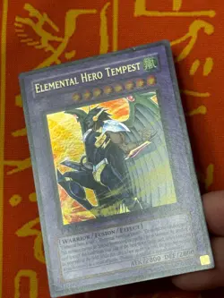 YUGIOH ELEMENTAL HERO TEMPEST ULTRA RARE 1ST EDITION EXC EEN-EN034 - Image 4