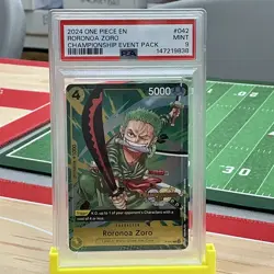 One Piece Roronoa Zoro Event Pack Vol.3 Foil Promo Card P-042 PSA 9 - Image 1