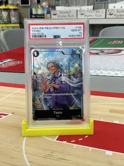 ONE PIECE PRB-01 The Best Tsuru OP02-106 Full Art English PSA 10 GEM MINT - Image 1