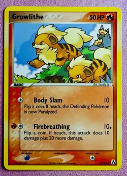Growlithe 55/92 Non Holo | EX Legend Maker | 2006 Vintage Pokemon TCG Card | NM - Image 1