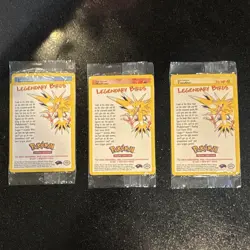 SEALED COMPLETE SET Pokemon Legendary Birds Promo Cards Articuno Moltres Zapdos - Image 1