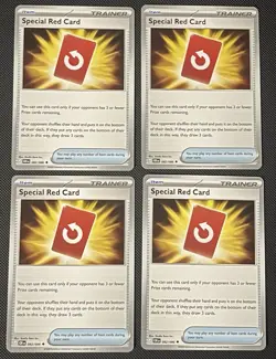 x4 Special Red Card 082/086 ME:04 Chaos Rising Uncommon Playset 4x - Image 1