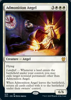 MTG Zendikar Rising Commander ZNC Admonition Angel MINT - Image 1