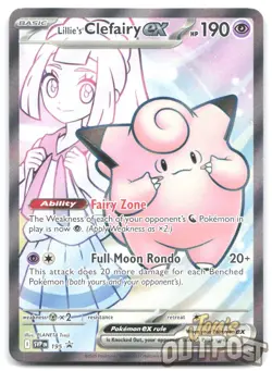 Lillie's Clefairy ex 195 Holo Promo Scarlet & Violet Promo Pokemon NM - Image 1