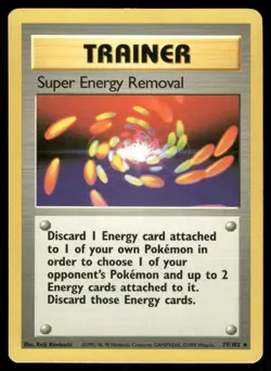 Pokemon Cards Super Energy Removal 79/102 Base Set Unlimited Rare LP - Image 1