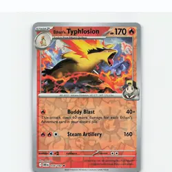 Ethan's Typhlosion 034/182 Rare Destined Rivals Pokemon Reverse Holo Near Mint - Image 1