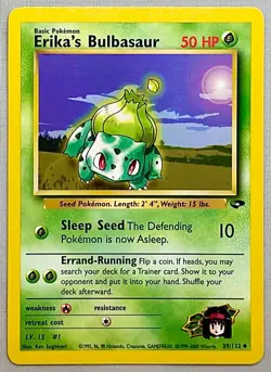 Pokemon Erika's Bulbasaur #39/132 - 2000 Unlimited Gym Challenge Set - NM to MT! - Image 1