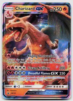 Charizard GX - SM195 Sun & Moon Promo Pokemon DMG - Image 1