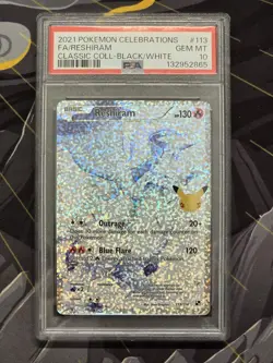 Pokemon Reshiram Celebrations 113/114 Psa 10 - Image 1